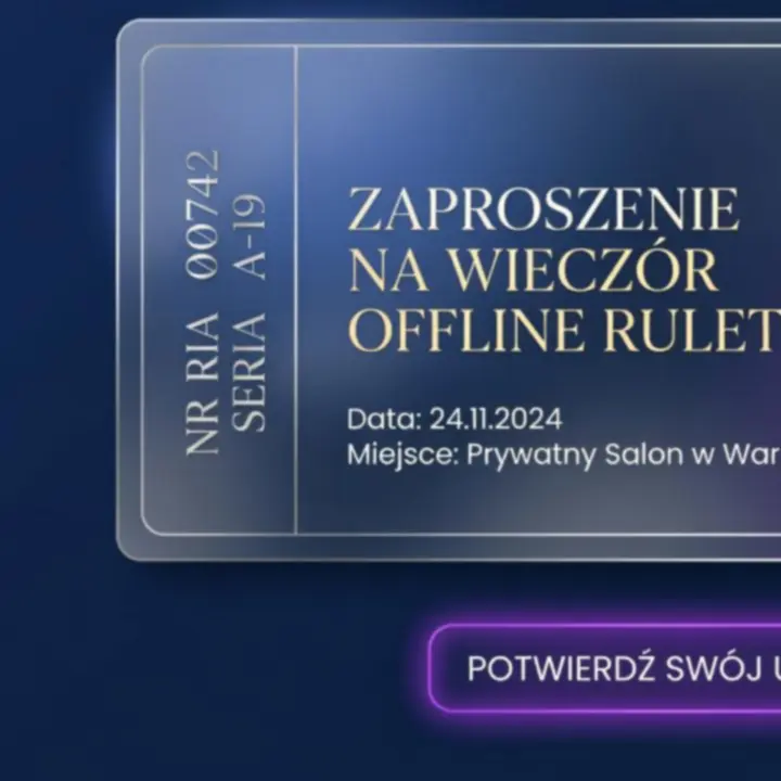 Zaproszenie na elegancki wieczór z ruletką TRU