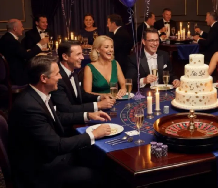 Prywatna celebracja urodzinowa w eleganckim klimacie kasynowym